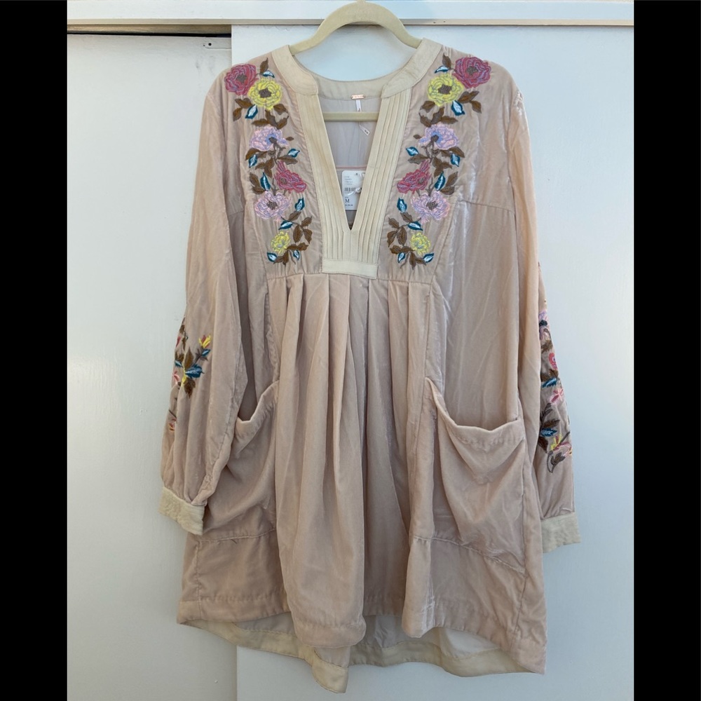NWT Free People Velvet Ivory Dress